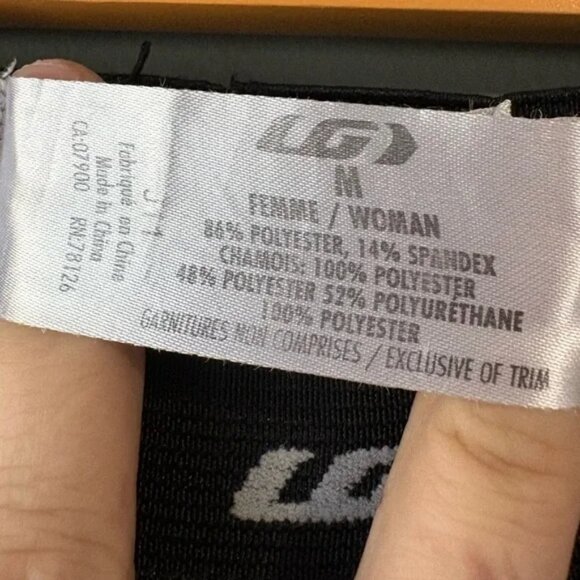 Louis Garneau Cycling Shorts Women M Black Bike Padded Pink Liner B11 - Picture 4 of 5